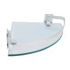 Alvinlite Glass Shower Corner Shelf with Adhesive Wall Mount Shower Organizer Shower Caddies with Rail Storage Rack for Toilet Shampoo Dorm and Kitchen view 1