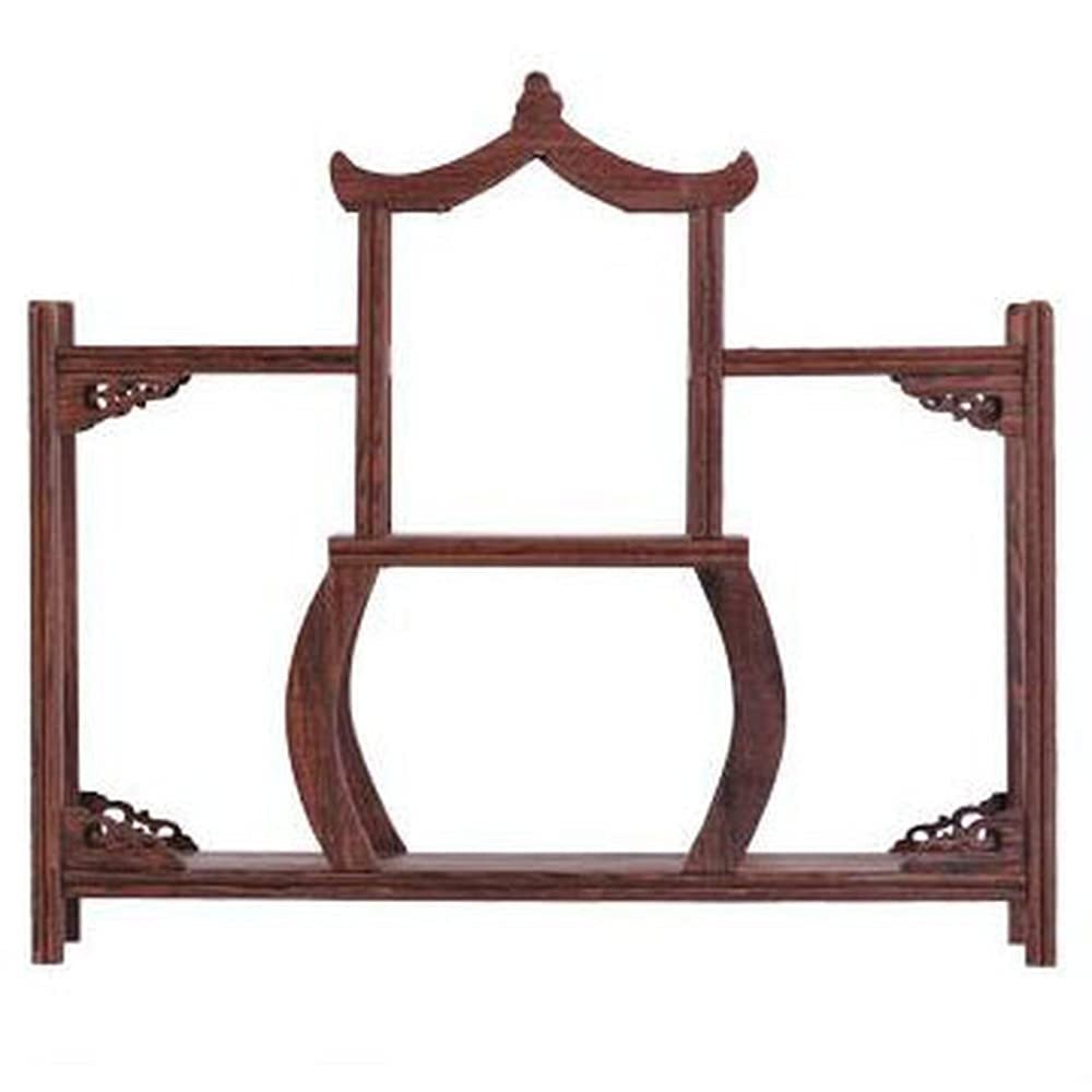 PAYNAN 29.5x34cm Chinese Crafts Display Holder Teapot Wood Carving Display Stand Tea Accessories