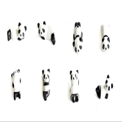 ASDNN Creative Panda Chopstick Holder, 8 Pcs Ceramic Chopsticks Pillow Tableware Holder, Cartoon Dining Table Kitchen Decoration