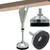 3 Pack Adjustable Height Bed Support Legs - Heavy Duty Steel, Suitable for Bed Frames, Center Slats, Cabinets & Furniture view 1