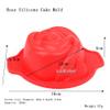 4 inches 3D Sunflower Hollow Chiffon Rose Shape Silicone Cake Mold Chocolate Fondant Ice Cube Molds Mousse Moulds DIY Baking (Rose) view 2