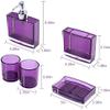 Bathroom Accessory Set, 5 Pcs Acrylic Gift Kit with Emulsion Bottle Tooth Brush Holder Dish Gargle Cup for Home Hotel Bathroom Travel view 4