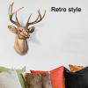 Resin Deer Head Wall Mount,Faux Taxidermy Animal Head Wall Decor Art,Deer Head Wall Hanging Faux Deer Head Wall Sculptures,Handmade Farmhouse Decor,for Living Room Bedroom Hotel view 2