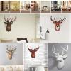 Resin Deer Head Wall Mount,Faux Taxidermy Animal Head Wall Decor Art,Deer Head Wall Hanging Faux Deer Head Wall Sculptures,Handmade Farmhouse Decor,for Living Room Bedroom Hotel view 3