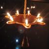 Heritage Kosh A Pair of Hanging Illuminating Diyas with Brass Bell at The end view 1