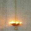 Heritage Kosh A Pair of Hanging Illuminating Diyas with Brass Bell at The end view 2