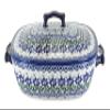 Blue Rose Polish Pottery Halsey Roaster with Lid view 1