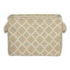 DII Polyester Container with Handles, Lattice Storage Bin, Large, Vintage Linen view 2