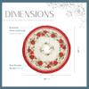 Elrene Home Fashions Red and White Poinsettias Round Tree Skirt, Christmas Decor, 48 Inches view 4