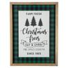 16" Buffalo Plaid Wooden Framed Farm Fresh Christmas Trees Wall Decor view 1