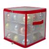 12" Transparent Zip Up Christmas Storage Box- Holds 27 Ornaments view 1