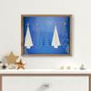 17.75" Blue and White Christmas Trees Wooden Framed Wall Art view 2