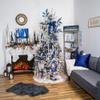 17.75" Blue and White Christmas Trees Wooden Framed Wall Art view 4