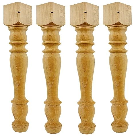 Highland Manor Wood Products Sunbury Dining Table Leg - 29" Tall x 2 1/4" Wide (Maple) (Set of 4)