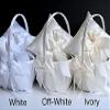 Flower Girl Basket and Ring Bearer Pillow Set in Top 3 Colors - White, Off-White and Ivory, Flower Girl Baskets and Ring Bearer Pillows Sets (Off White, 1 Pillow + 1 Basket) view 2