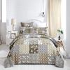 DaDalogy Bedding 11-Pieces Bohemian Bed in a Bag Set - Paisley Dreams Floral Brown Green Cotton Patchwork Bedspread - Fitted Sheet w/Pillow Throw Euro Sham Covers & Window Curtain Valance - King Size view 4