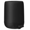 Blomus Sono Cosmetic Bin | Pedal Bin with Soft-Close | 3 L | Colour Black | Diameter 20 x 25 H cm | Waste Bin for Bathroom Made of Plastic and Silicone | Removable Inner Bucket view 3