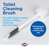 Clorox Toilet Plunger and Bowl Brush Combo Set with Caddy, 6.75" x 7" x 19.5", White/Gray, Pack of 2 - Plunger and Toilet Bowl Brush, Heavy Duty Plunger, Toilet Cleaning Brush, Freestanding Caddy view 4