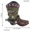 Urbalabs Western Cowboy Boot Texas Flag Toothpick Holder Vase Distressed Decorative Cowboy Boots with Spurs Home Office Rustic Decor Country Living Pen Holder for Desk (Great State 2 Pack) view 2