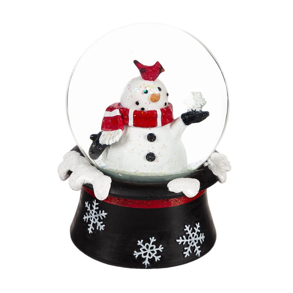 Cypress Home Polyresin Winter Snowman Water Globe