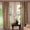 2" Buffalo Check Poplin Polyester Curtains (2 Pack) / Window Dcor/Backdrop/Classroom/Bedroom/Cabin/Hotel/Guest Room Window Curtains (58" Wide x 120" Long, Brown Beige) view 1