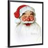 Santa Claus Black Float Frame Canvas Art, Christmas Artwork view 1