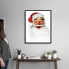 Santa Claus Black Float Frame Canvas Art, Christmas Artwork view 2