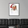 Santa Claus Black Float Frame Canvas Art, Christmas Artwork view 3
