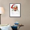 Santa Claus Black Float Frame Canvas Art, Christmas Artwork view 4