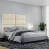 Jaxx Panelist Modern Padded Headboard  Set of 4 Wall Mounted Panels - Queen, Dune Beige Microvelvet view 2