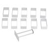 11Pcs Cake Mold Set Aluminum Mooncake Mould Fondant Cookie Biscuit Mold with Pusher for Baking Dessert Cake Decorating(10xMolds+1xPress,Large Rectangle) view 1