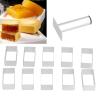 11Pcs Cake Mold Set Aluminum Mooncake Mould Fondant Cookie Biscuit Mold with Pusher for Baking Dessert Cake Decorating(10xMolds+1xPress,Large Rectangle) view 4