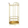 Umbrella Racks WXYZ Metal Wrought Iron Umbrella Stand, The Hollowout Barrel Body Quickly Drains The Water, Multifunctional Umbrella Storage Bucket, 27x60cm (Color : Gold) view 2