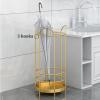 Umbrella Racks WXYZ Metal Wrought Iron Umbrella Stand, The Hollowout Barrel Body Quickly Drains The Water, Multifunctional Umbrella Storage Bucket, 27x60cm (Color : Gold) view 4