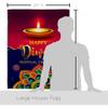 Deepawali Greeting House Flag - Pack Celebration Diwali Indian, Light, Diya, Lantern, Candle Hindu, Festival, Ganesh, Kandil Support Our Troops - Garden Yard Gift Double-Sided 28 X 40 view 2