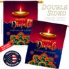 Deepawali Greeting House Flag - Pack Celebration Diwali Indian, Light, Diya, Lantern, Candle Hindu, Festival, Ganesh, Kandil Support Our Troops - Garden Yard Gift Double-Sided 28 X 40 view 3