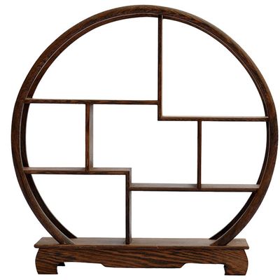PAYNAN 30x29.5cm Chinese Retro Storage Rack Solid Wood Teapot Tea Set Shelf Racks Display Stand