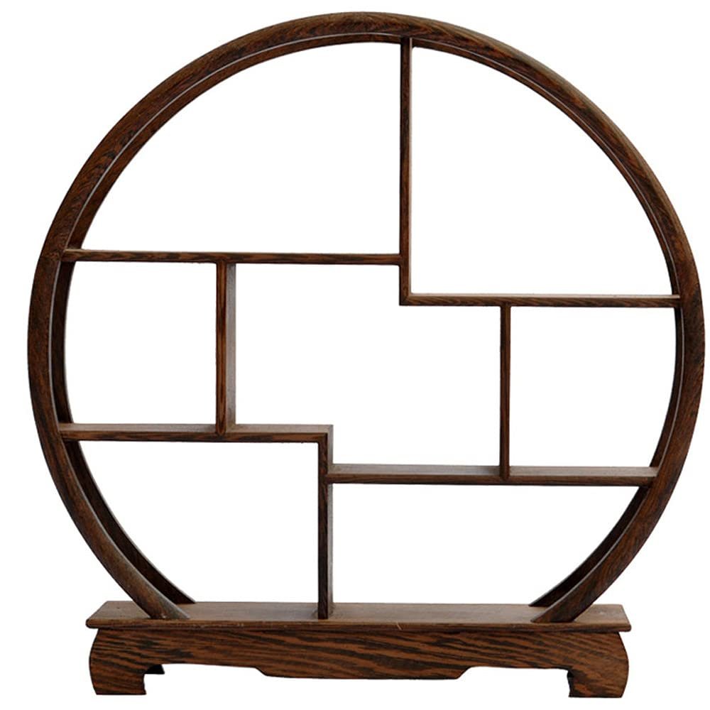 PAYNAN 30x29.5cm Chinese Retro Storage Rack Solid Wood Teapot Tea Set Shelf Racks Display Stand