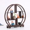 PAYNAN 30x29.5cm Chinese Retro Storage Rack Solid Wood Teapot Tea Set Shelf Racks Display Stand view 2