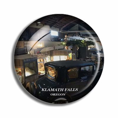 Crystal Fridge Magnets Klamath Falls Oregon USA Travel Souvenir Funny Sticker for Gift Home Decoration Office Whiteboard