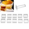 11Pcs Cake Mold Set Aluminum Mooncake Mould Fondant Cookie Biscuit Mold with Pusher for Baking Dessert Cake Decorating(10xMolds+1xPress,Square) view 4