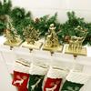 2PCS Bronze Reindeer Christmas Stocking Holders for Fireplace Holiday Christmas Tree Hanger Mantle Decorations Anti-Slip Xmas Hooks Fireplace Topper (2, Christmas Tree Reindeer) view 4