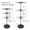 Polmart Heavy Duty Dual Heights (Stand & Tiers) Adjustable Countertop Spinner Display Stand (Black, 3-Tier) view 4
