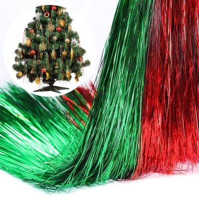 14000 Piece Christmas Icicle Tinsel Foil Fringes Tinsel Birthday Tinsel Curtain Strand Icicle Tinsel Christmas Tree Tinsel Decoration for Christmas Holiday Decor Birthday Supplies (Red and Green)