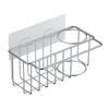 3 in 1 Sink Sponge Holder, Sponge Caddy for Kitchen Sink, Adhesive Sink Brush Holder, Stainless Steel Rustproof Sink Caddy Kitchen Bathroom Sink Organizer No Drilling for Placing Sponges Soaps Brushes view 1