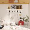 AMBIRD Wall Hooks with Shelf | Entryway Hanging Wood Coat Hooks | Wall-Mounted Rack with 5 Dual Hooks | Bathroom, Living Room, Bedroom (Modern). view 2