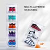 10 Pack Large Shoe Boxes Clear Stackable, Space Saving Acrylic Shoe Boxes Shoe Organizers Foldable Shoe Container Boxes that Fits Up to Size 14 Shoes view 3