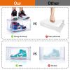 10 Pack Large Shoe Boxes Clear Stackable, Space Saving Acrylic Shoe Boxes Shoe Organizers Foldable Shoe Container Boxes that Fits Up to Size 14 Shoes view 4