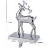 Deer Christmas Stocking Holders for Mantle Set of 4Reindeer and Sleigh Christmas Stocking Holders for Fireplace,Xmas Mantel Hooks Stocking Hanger for Mantle Christmas Hanging Grip Stockings Clip view 3