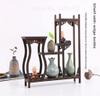 PAYNAN 36x29cm Chinese Retro Storage Rack Display Stand Solid Wood Teapot Tea Set Shelf Racks view 4